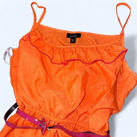 Snap Bright Orange Dress - Picture 2 of 4